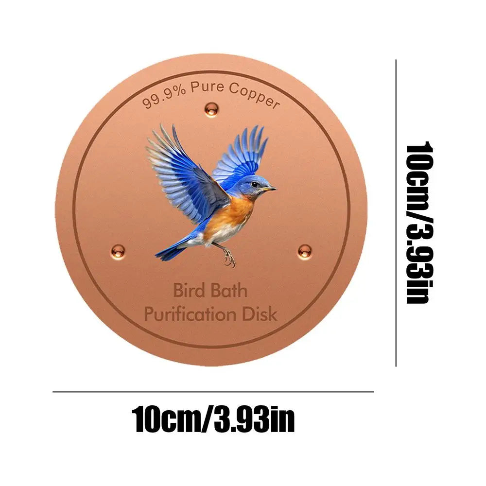 Bird Bath Copper Disk Water Cleaning Purification Plate Copper Bird Bath Purification Disk For Pool Garden Outdoor Breeding Qme C China Mainland