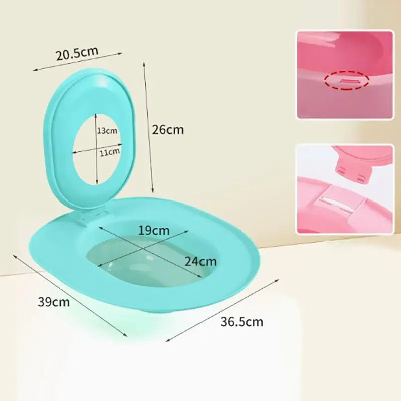 Cat Sandbox Toilet Seat Training Tool System Teach Use Reusable Qme blue
