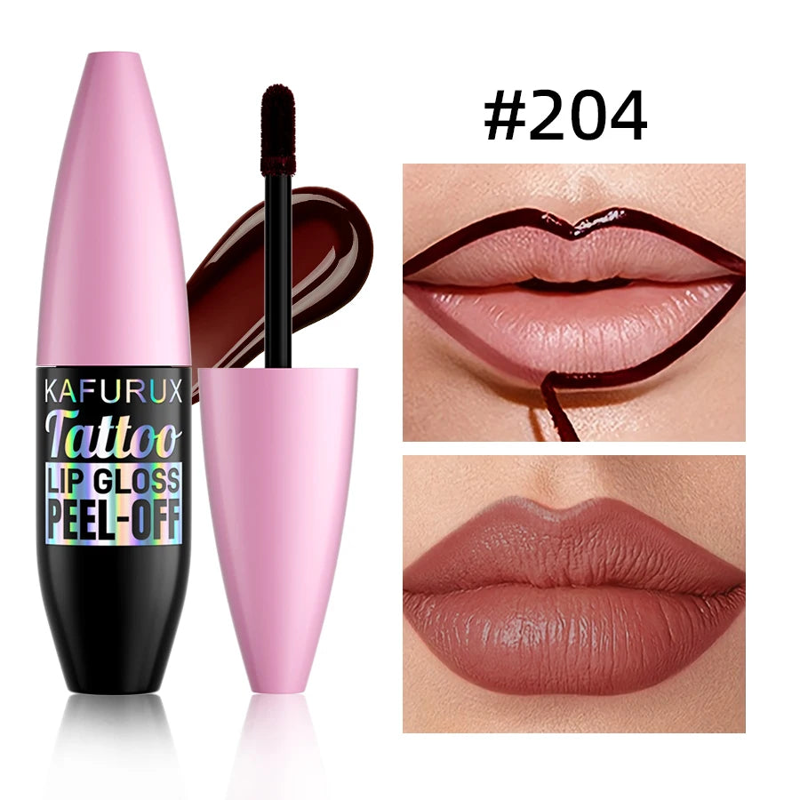 7 Waterproof Lip Liner Peel Off Tint Long Lasting Matte Gloss Red Qme 204