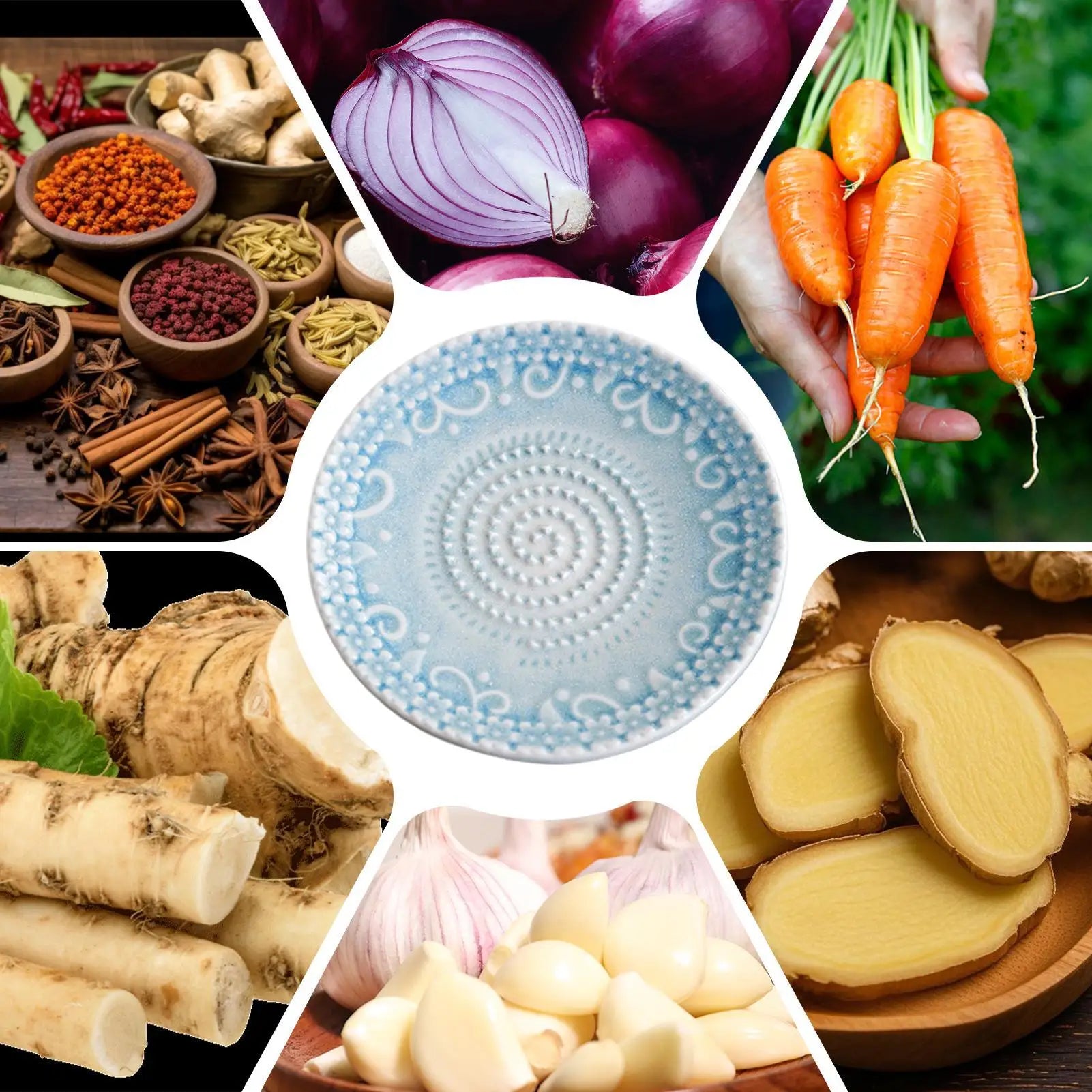 Garlic Grater Plate Grinder Bowl Garlic Plate Grater For Kitchen Food Ginger Grating Butter Lemon Tomato Carrot Puree Countertop Qme