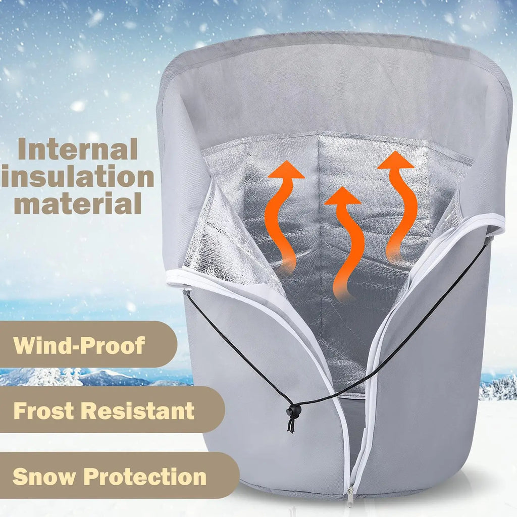 Winter Garden Pot Covers Reusable Warm Winter Plant Protection Planter Supplies for Soil Sun Shade Snow Lawn Pathway Patio Porch Qme