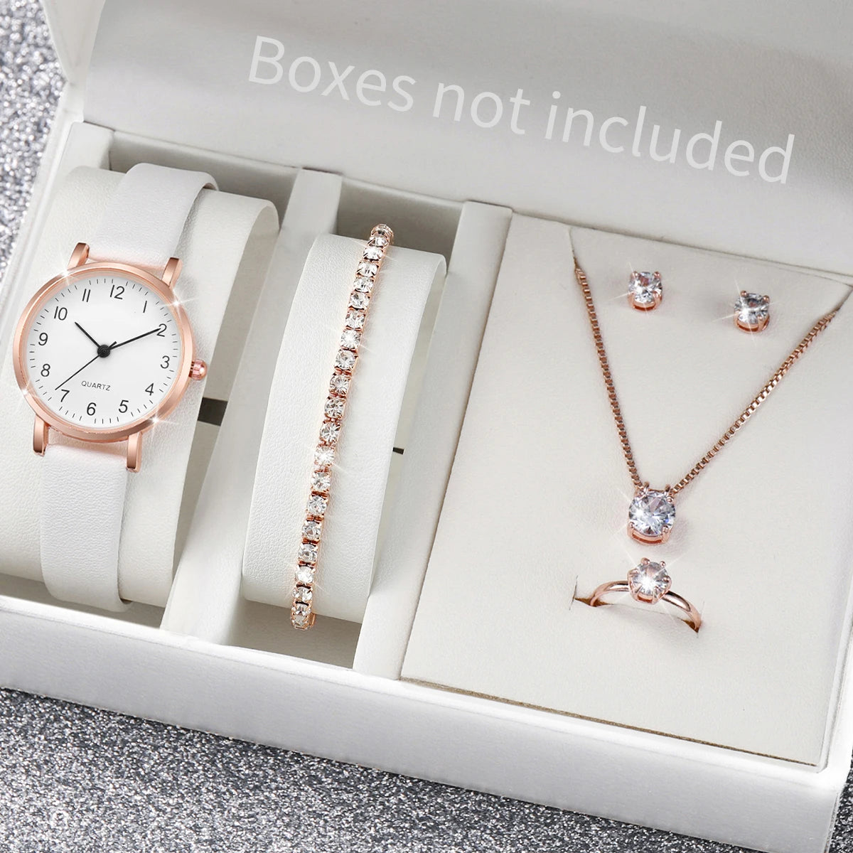 Classic Daily Wear Women Analog Quartz Wrist Watch Tennis Bracelet Qme Rose Gold A No Box