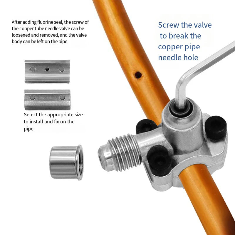 Line Piercing Valve Bpv-31 Maintenance Zinc Alloy Refrigerator Tap Qme