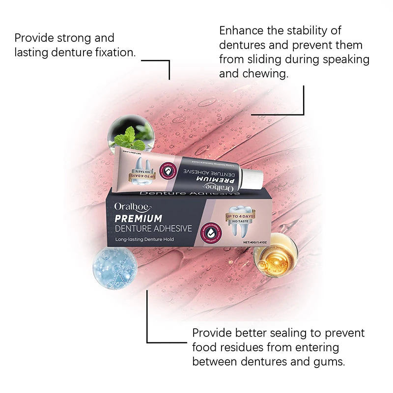 Dental Fixation Adhesive Durable Secure Comfortable Fit Formula Qme