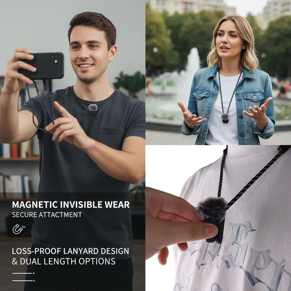 Magnetic Neck Strap for DJI Mic Mini 2/Mic 2 Mount Bracket Adjustable Lanyard for DJI Mic Mini 2/Mic 2 Microphone Accessories Qme