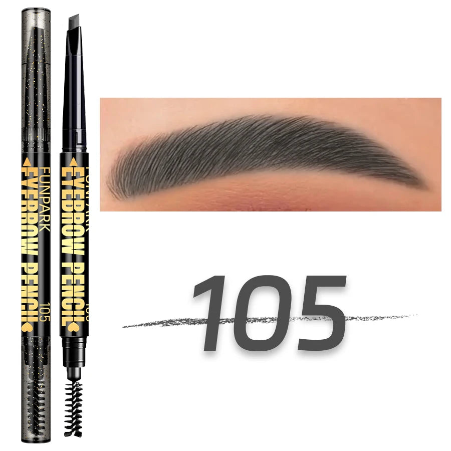 Double-head Eyebrow Pencil Pigment Non-fading Waterproof Durable 5 Qme 105