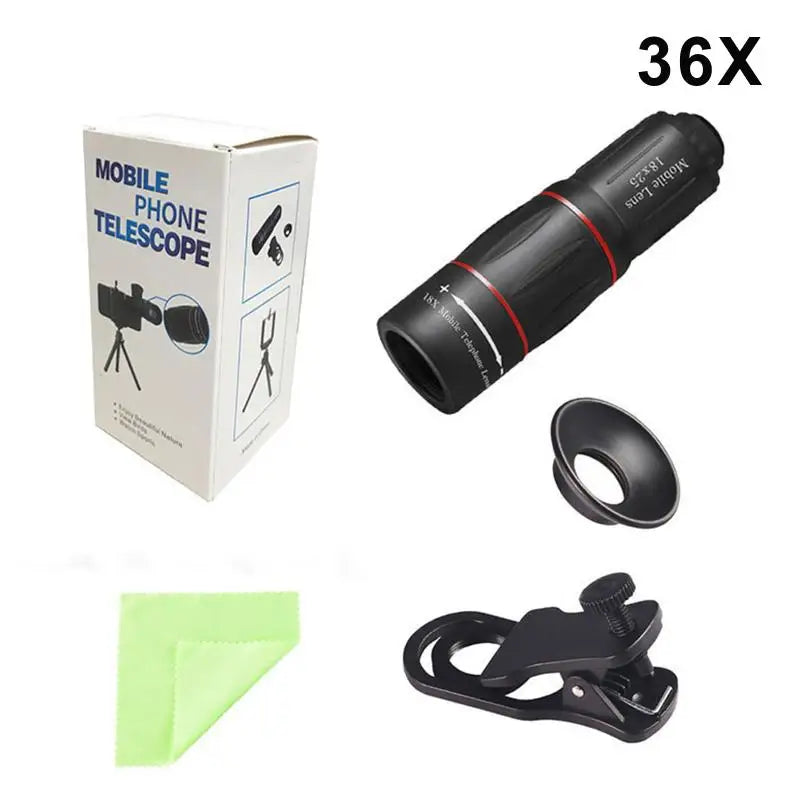 18 28 36X Telephoto Mobile Phone Lens HD High-power Monocular Qme A3
