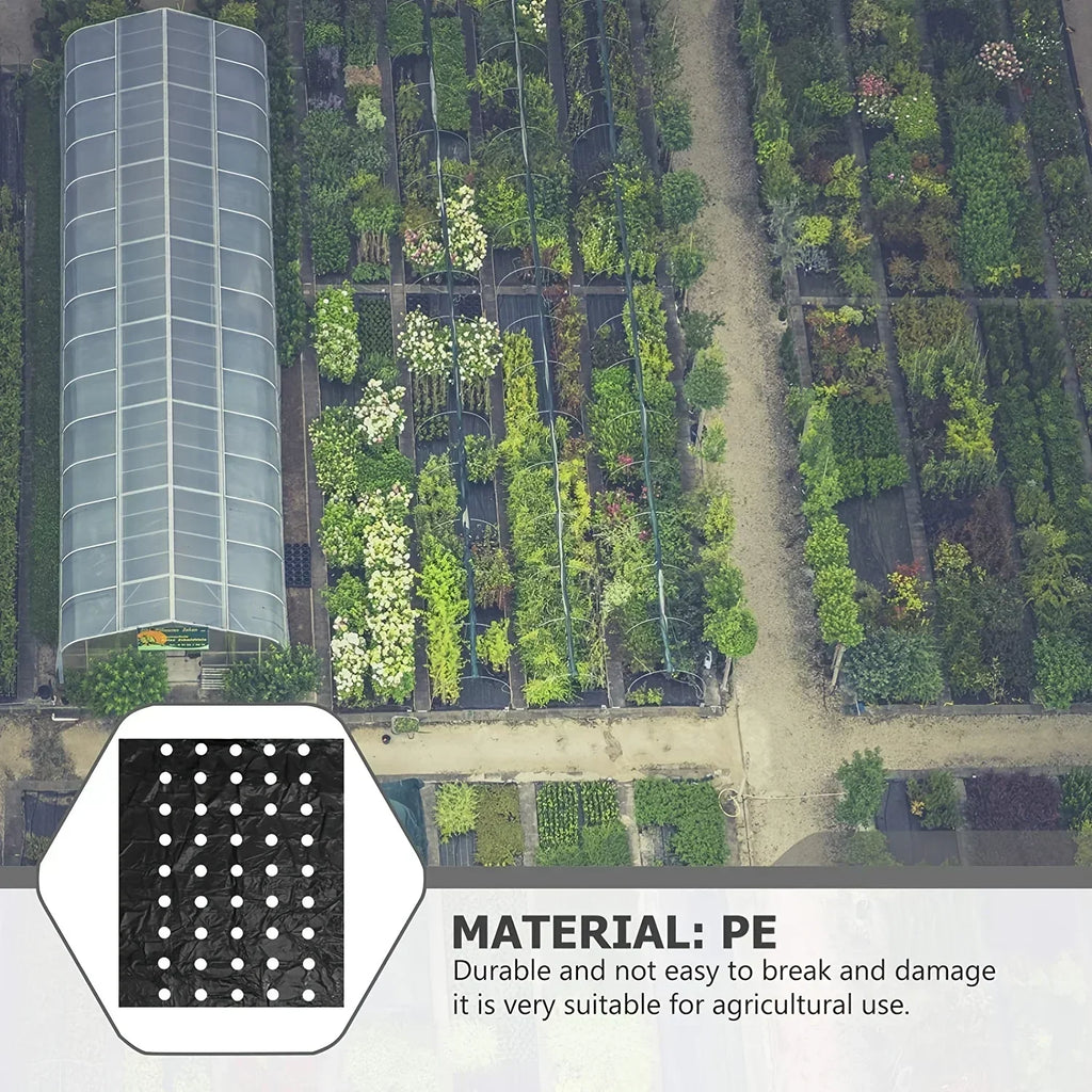 Grow Your Vegetables with Our High-Quality Black Plastic MulchFilm - Perfect for Greenhouses and Plant Protection! Qme