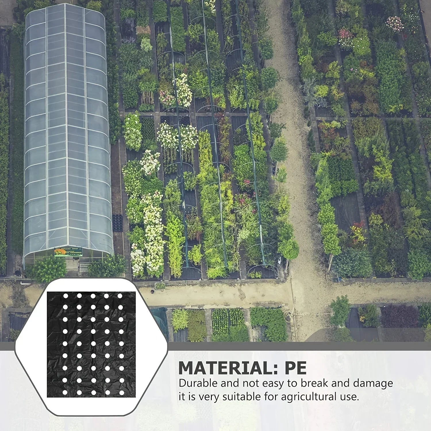 Grow Your Vegetables with Our High-Quality Black Plastic MulchFilm - Perfect for Greenhouses and Plant Protection! Qme