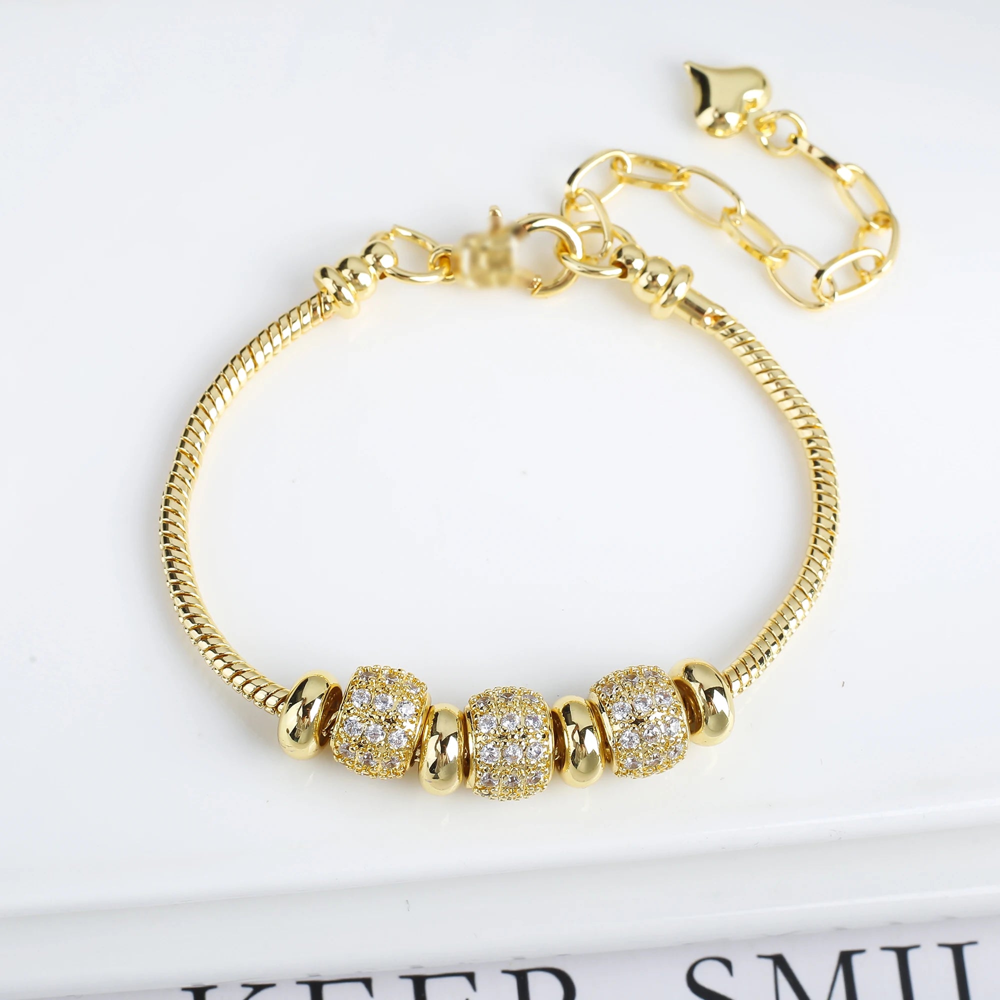 INS Hot Sale 10 Colors Natural Stone Five Leaf Flower Snake Bone Chain Bracelet Classic For Woman Clover Cz Ewelry Party Gift Qme Style 4