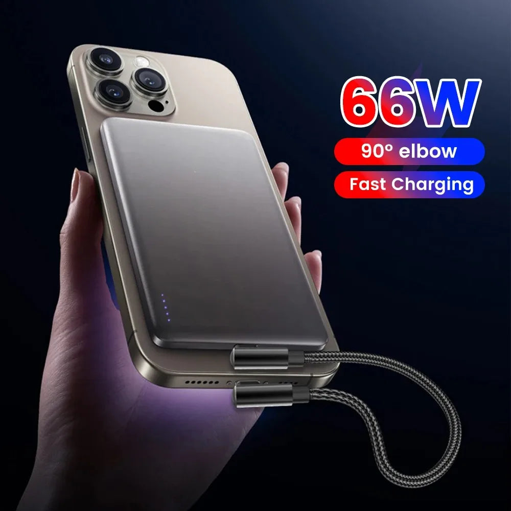 66W 90 Degree Elbow Short USB Type C Fast Charging Cable USB A/C To Type C 0.5m Data Cord For iPhone 15 16 Xiaomi Samsung Huawei Qme
