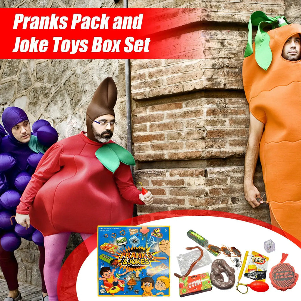 Joke Toy Kit April Fools Kids Prank Gadgets Box Realistic Cool Funny Stuff Parties Favors Festival Fun Surprises for Daily Life Qme
