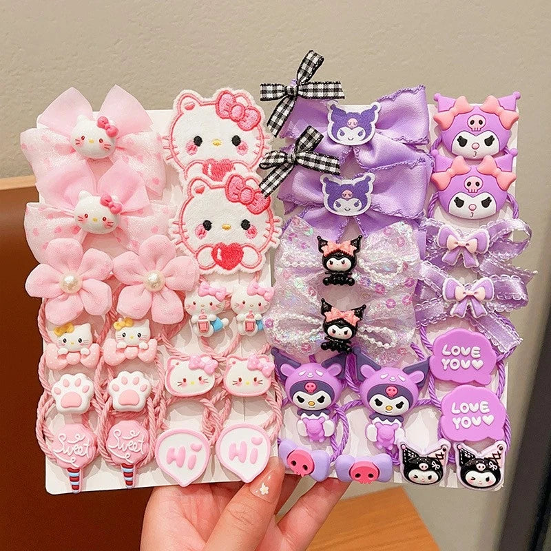 Hello Kitty Kuromi Hair Accessories: Gentle on Hair, Great Elasticity, Rubber Bands, Student Hair Ties, Hair Bands Qme