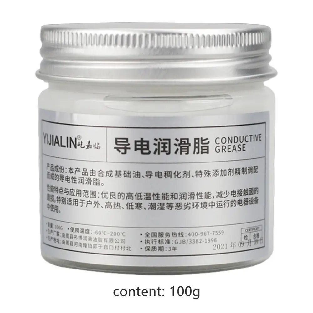 Electric Conductive Grease Conductive Gel & Lubrication 100g Grease For Low Resistance Value For Household Appliances & Power Qme 100g