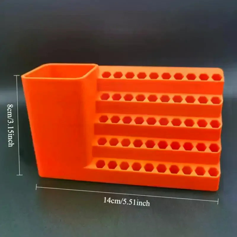 Screwdriver Head Storage Toolbox Hole Board Screwdriver Stand Hex Shank Organiser Drill Holder 50 Holes Bit Organiser Qme