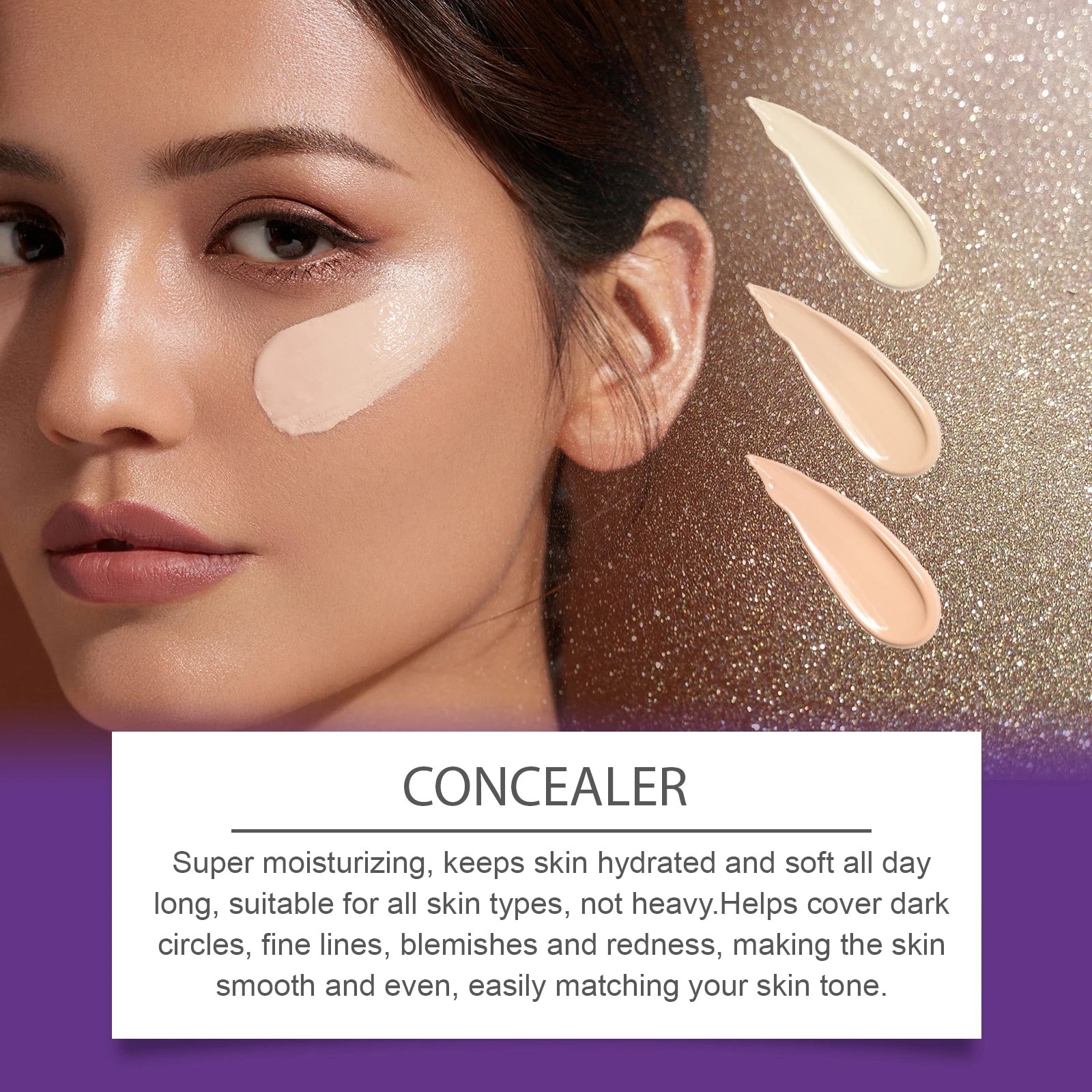 Concealer Improve Skin Elasticity Brighten Complexion Not Easy Remove Makeup Moisturizing Liquid Lightweight Dark Circle Blemish Qme