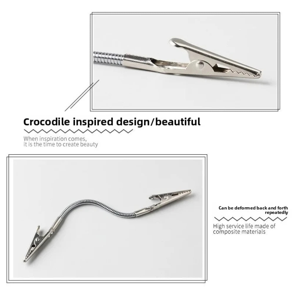 Stainless Steel Long Tail Clip Multifunctional Office School Paper Clamp Wire Rope Photo Holder Desk Decoration Display Qme