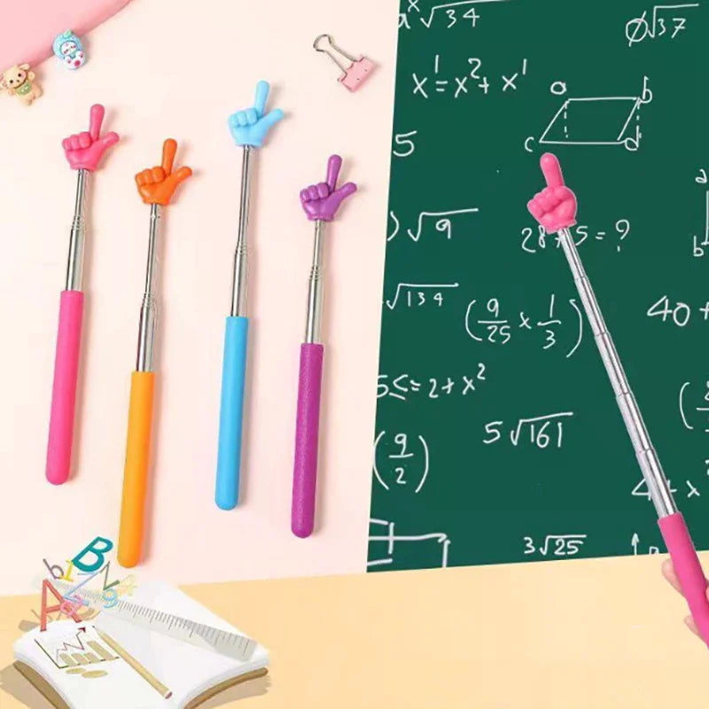 Retractable Teacher Pointer Finger Design Stainlesssteel Telescopic Qme