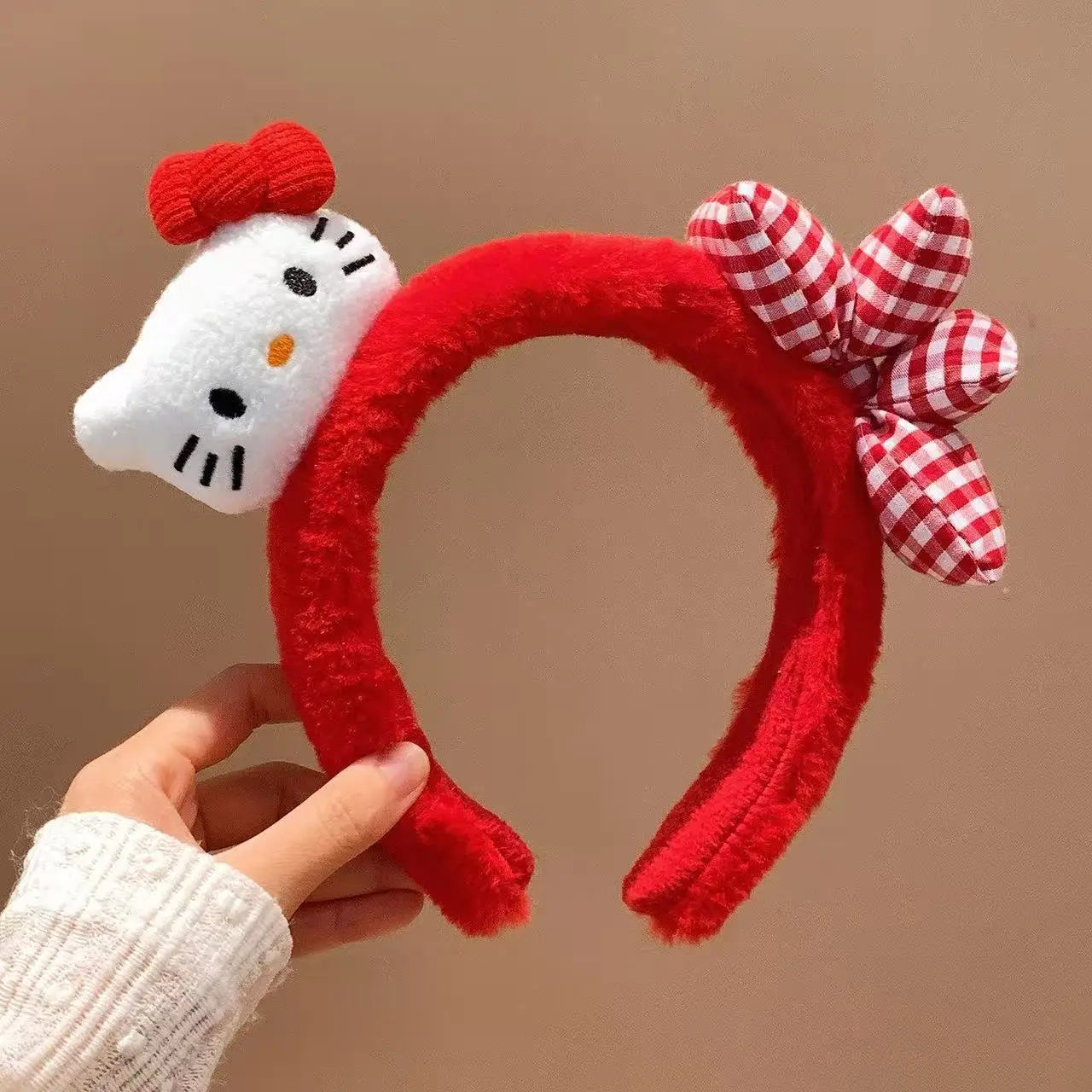 Hello Kitty Sweet Cartoon Headband Cute Bow Versatile Hair Accessory Qme 2