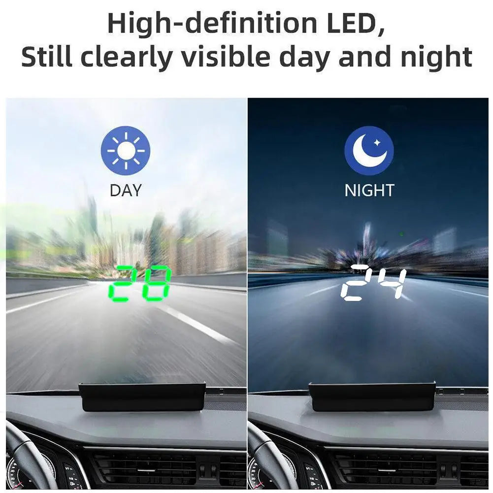 V9 Car Head Up HD Display GPS Speedometer Speed KMH Digital HUD Windshield Projector For All Cars Auto Electronics Qme