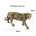 Pure Copper Big Tiger Model Statue Solid Brass Animal Figurines Vintage Home Decor Miniatures Desk Decor Qme A