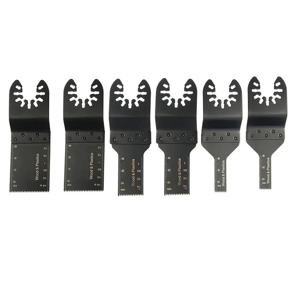 Reliable Performance Oscillating Multi Tool Circular Saw Blade Set for Renovator Power Cutting 6 Blades Included Qme