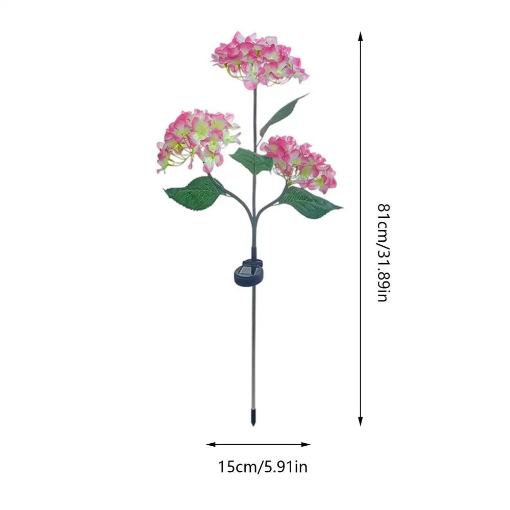 Solar Flower Lights LED Fairy Waterproof Lamp Stake Garden Yard Qme Pink CN
