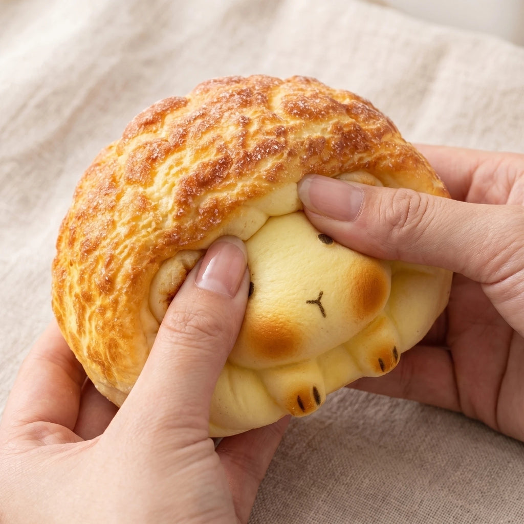 Cartoon Simulated Sheep Bread Decompression Model Decor Props for Party Slow-rebound Stress-relieve Fidget Toy Fun Gift Qme