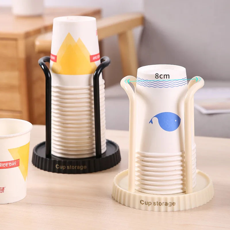 Kitchen Paper Cup Holder Disposables Cups Picker Multifunctional Desktop Cup Storage Rack Household Coffee Cup Holder for Home Qme