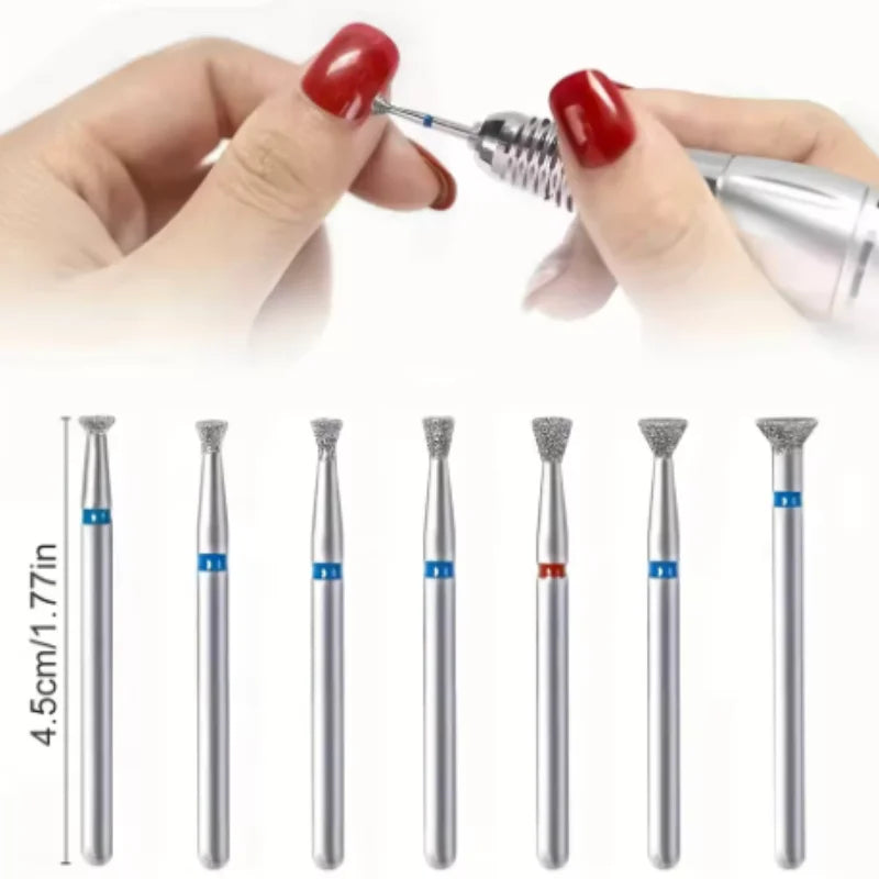Nail Art Diamond Drill Polishing Head Sanding Acrylic Gel Remove Electric Manicure Drill Machine Replacement Gringing Heads Qme