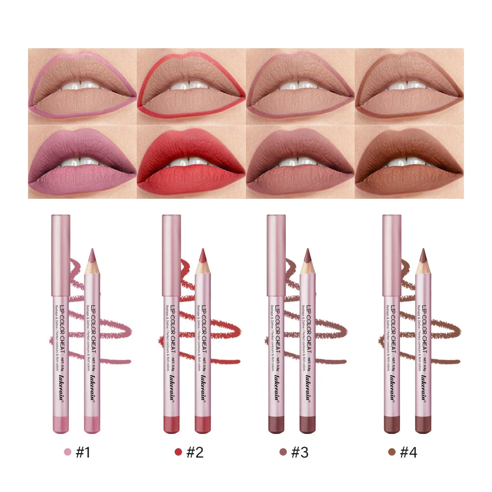 Lip Cheat Mini Liner Moisturizing Smooth Portable Long-lasting Qme