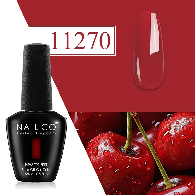 NAILCO Plum Gel Nail Polish Matte Coat Autumn Winter Semi Permanent