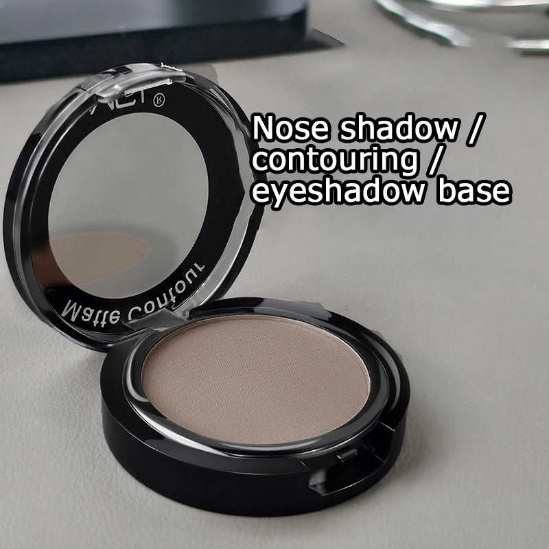 Matte Contour Palette for Daily Use, Easy to Blend Face Powder for Natural 3D Nose Cheek Highlight and Shading, Lasting Makeup Qme 02 shading powder