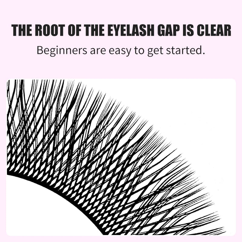 NATUHANA YY Eyelash Extensions 2D Y-shaped 3 Split Tips Lashes Qme