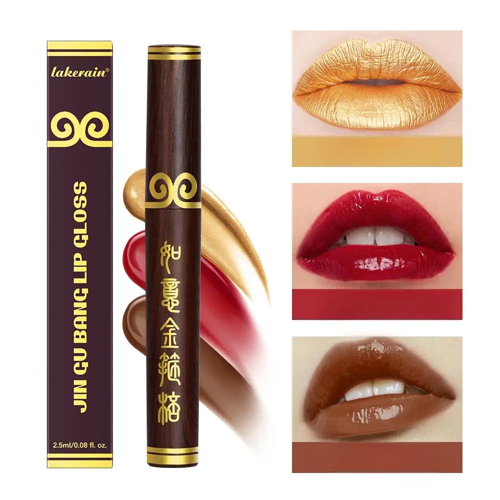 Golden Staff Lip Gloss Glossy Unique Appearance Qme