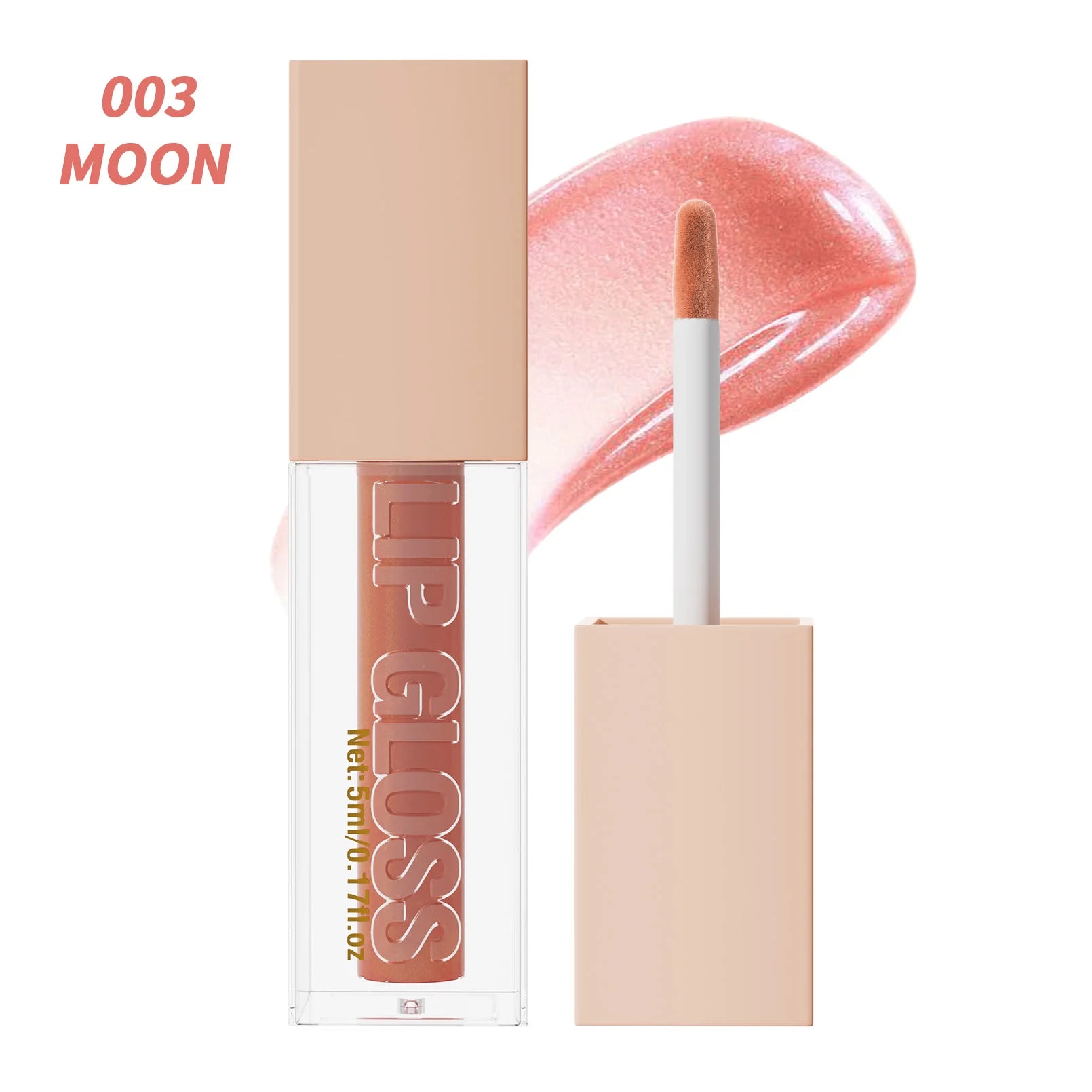 Lip Gloss Long-lasting Moisturizing Easy Halo-dyeing Waterproof Mirror Water Glass Lip Gloss Transparent Color Cosmetics Qme 9907-3