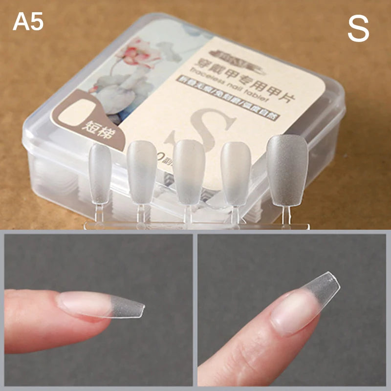 Box False Nails Press Coffin Artificial Clear Fake Nail Tips Qme A5