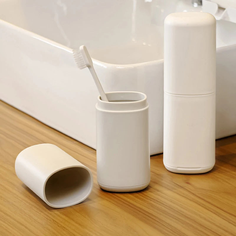 Portable Travel Toothbrush Holder Toothpaste Container Traveling Qme