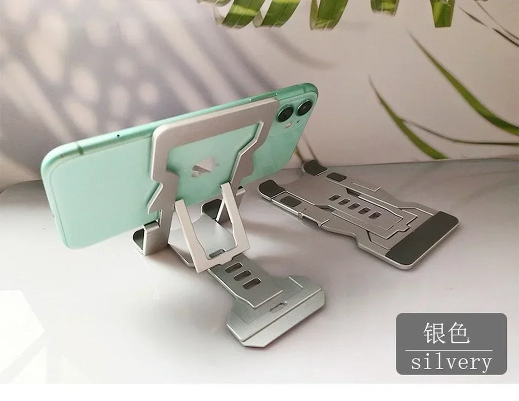 Cell Phone Stand Universal Tablet Desk Holder Adjustable Foldable Aluminum Desktop Stand for IPhone 12 11 Pro Max IPad Qme