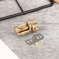 Durable Metal Column Tuck Lock Closure Catch Clasp Buckle Fasteners for Bag Case Handbag Purse Accessories, DIY Wallet Making Qme Golden 2pcs