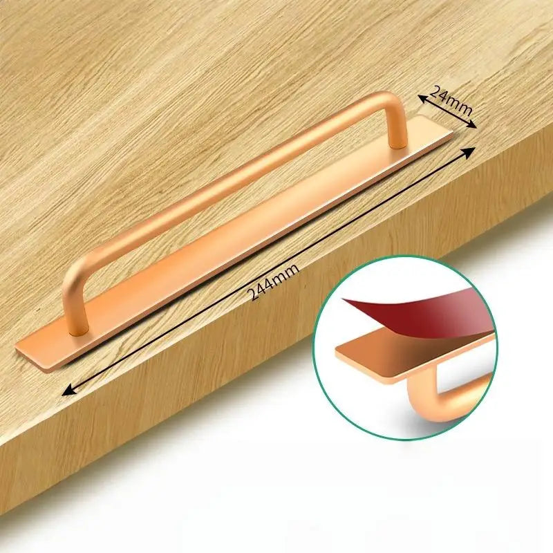 Drawer Handle Aluminum Self Adhesive Handles Easy Installation Doors Windows No Drilling Window Door Handle Modern Minimalist Qme A6