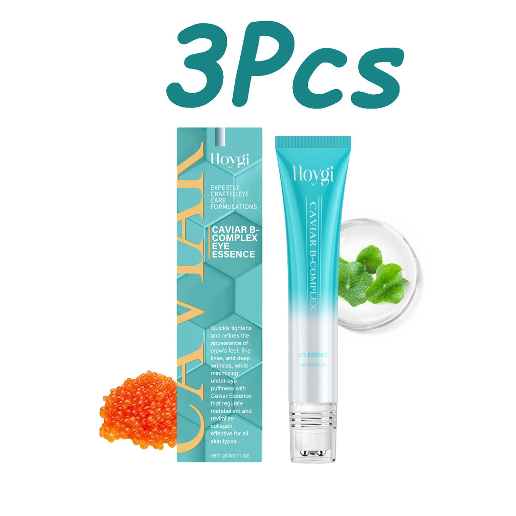Caviar B-Complex Eye Essence Remove Dark Clrcles Anti Puffiness Smoothing Fine Lines Moisturize Skin Around the Eye Serum Qme 3 x 20ml Boxed
