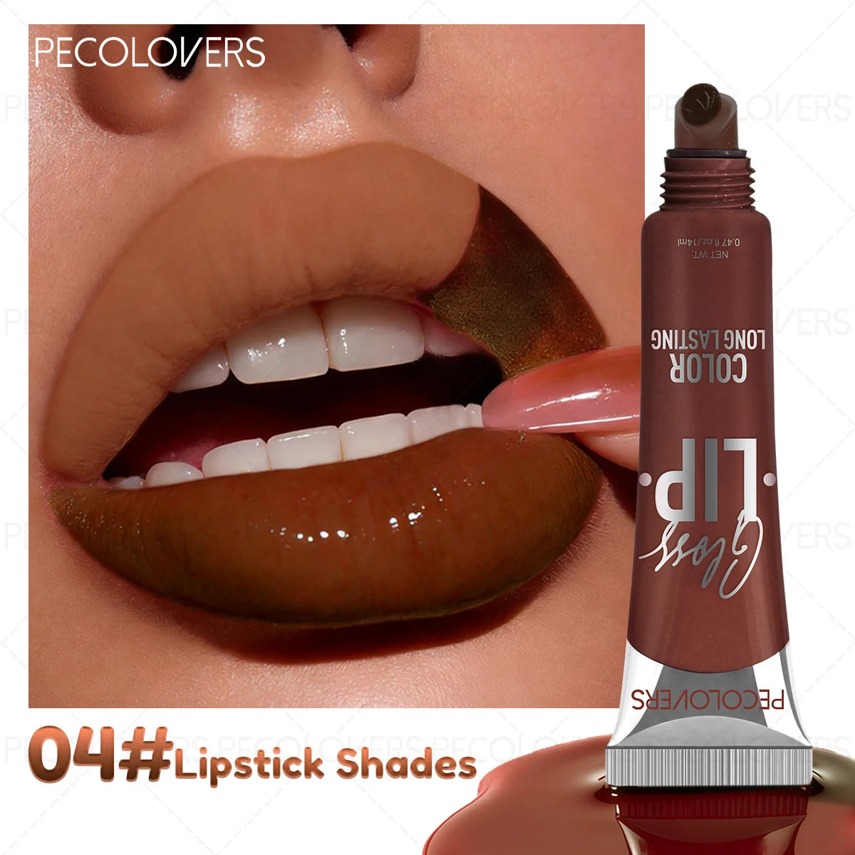 Tearable Lip Gloss Long-lasting Lipstick Waterproof Non Stick Cup Qme 04