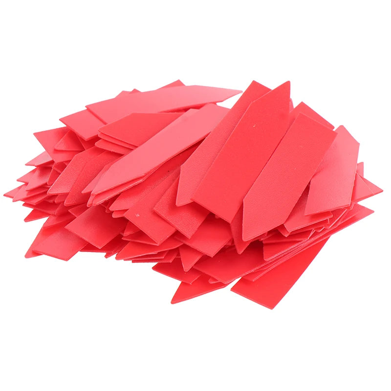 Plastic Multicolors Garden Ornaments Markers 5 Plants Labels Indoor Qme Red