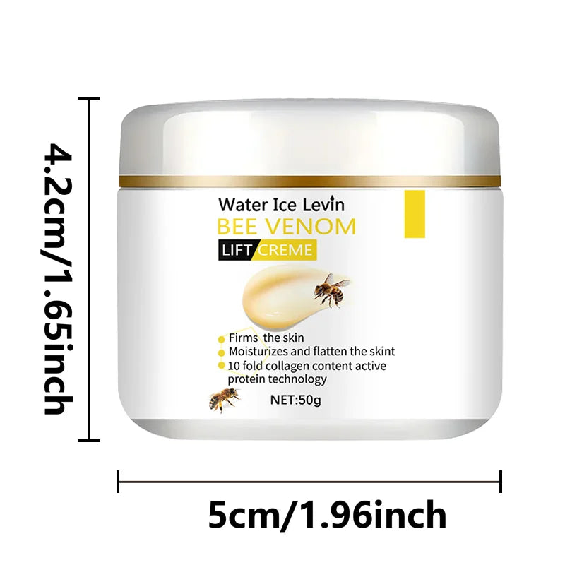 Bee Venom Instant Facial Lifting Cream Tightens and Lifts Sagging Skin, Smoothing the Skin | Alcohol-Free, Contains Hyaluronic Acid, Suitable for All Skin Types Qme