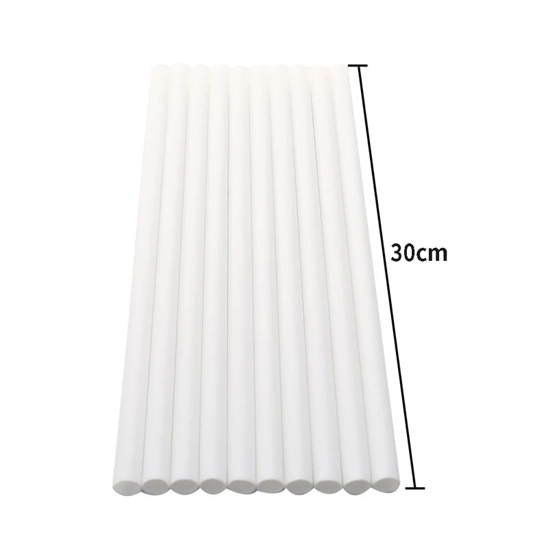 Suspended Cake Dowels White Plastic Support Rods Round Straws Qme 10pcs 30cm