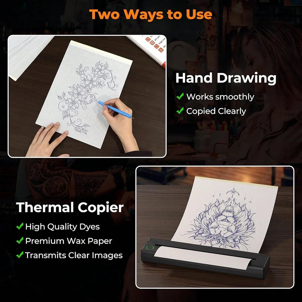 200 100 50 10 Tattoo Transfer Paper A4 Template 4-layer Consumables Qme