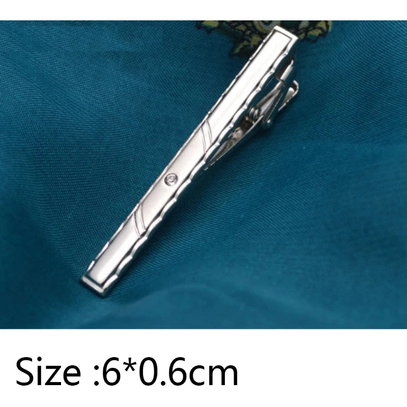 Tie Clip Men Metal Copper Simple Bar Clasp Practical Necktie Qme D2