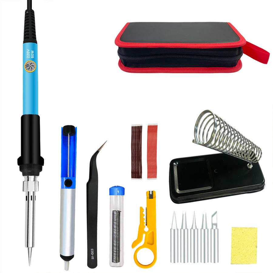 Soldering Iron Adjustable Temperature Electric Solder Rework Station Qme 60W set 110V US PLUG