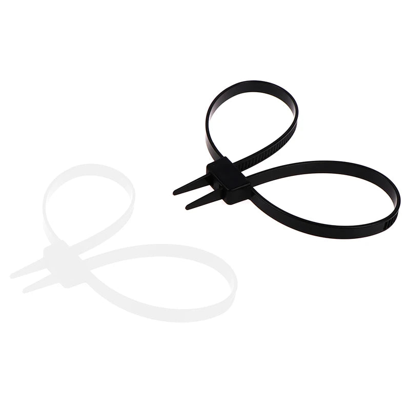 Plastic Police Handcuffs Double Flex Cuff Zip Tie Nylon Cable Ties Qme